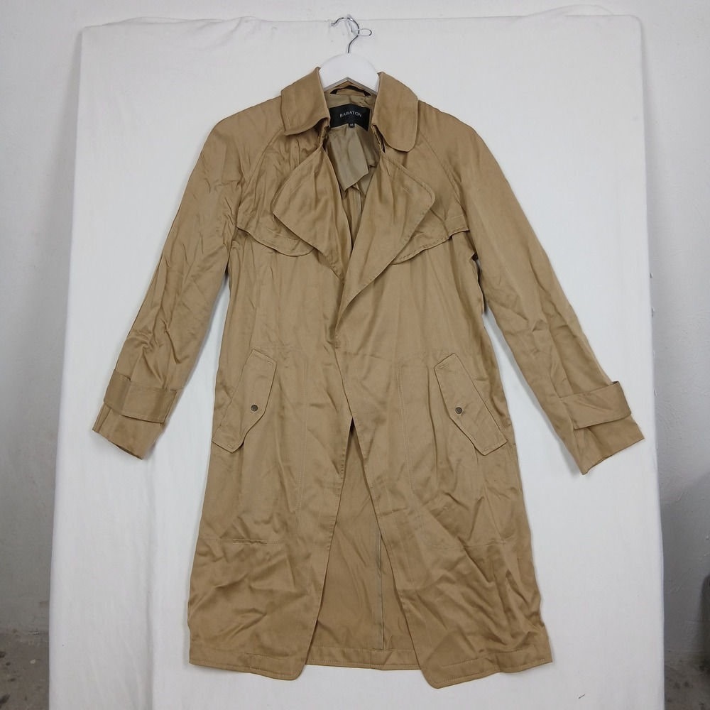 Babaton Lawson Trench Coat Tan Khaki Open Front Duster XXS